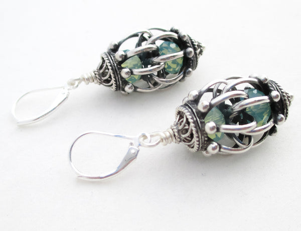 Caged Crystal Earrings