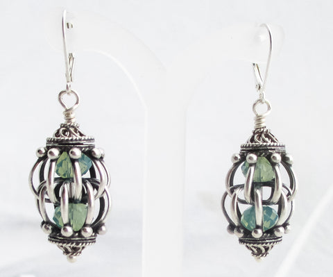 Caged Crystal Earrings