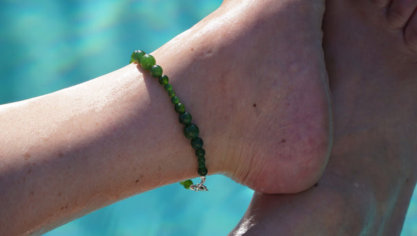 Jade anklet or bracelet