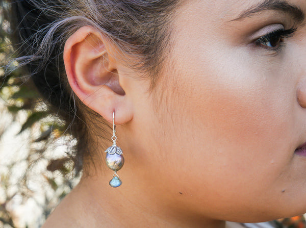Evening Garden Pearl Earrings
