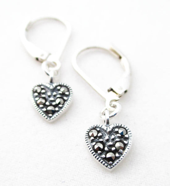 Tiny Sparkly Heart Earrings