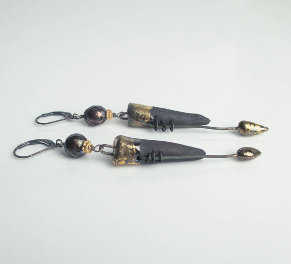 black spike earrings artistic and edgy statement 